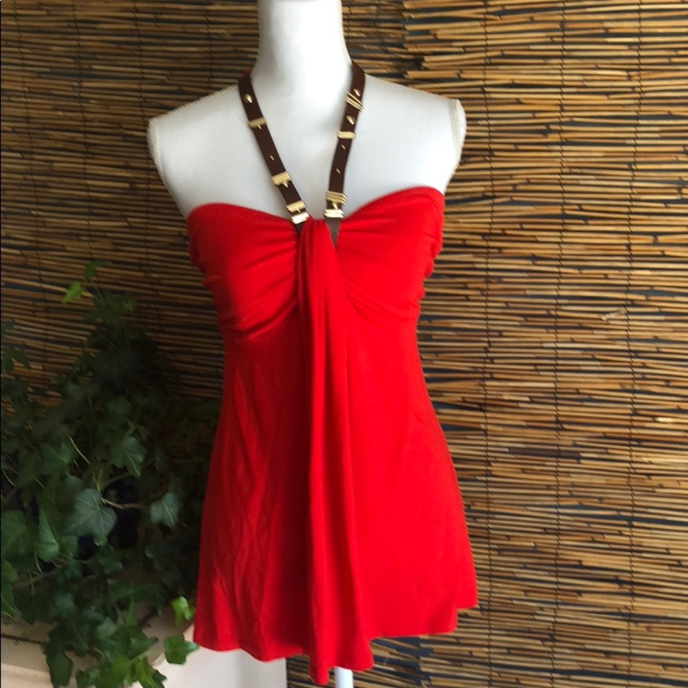 Orange halter top